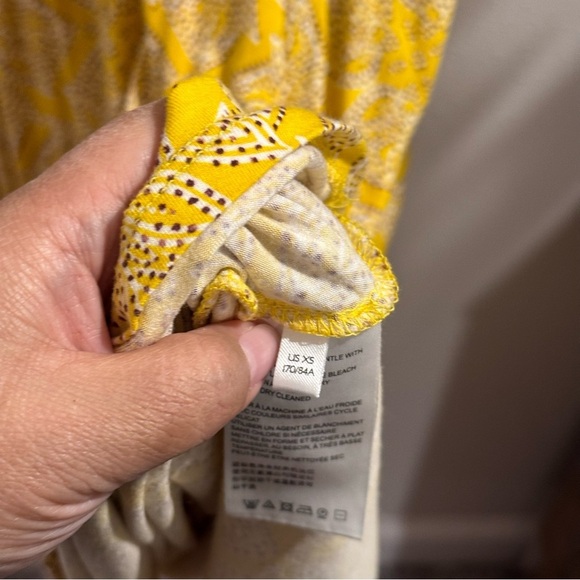 Maeve by Anthropologie Women’s XS Fete Floral Midi V-Neck Cap Sleeve Dress - Picture 6 of 7